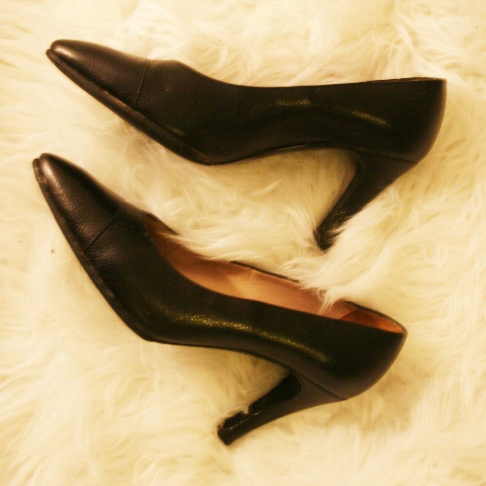 Chanel Black Heels 38 1/2